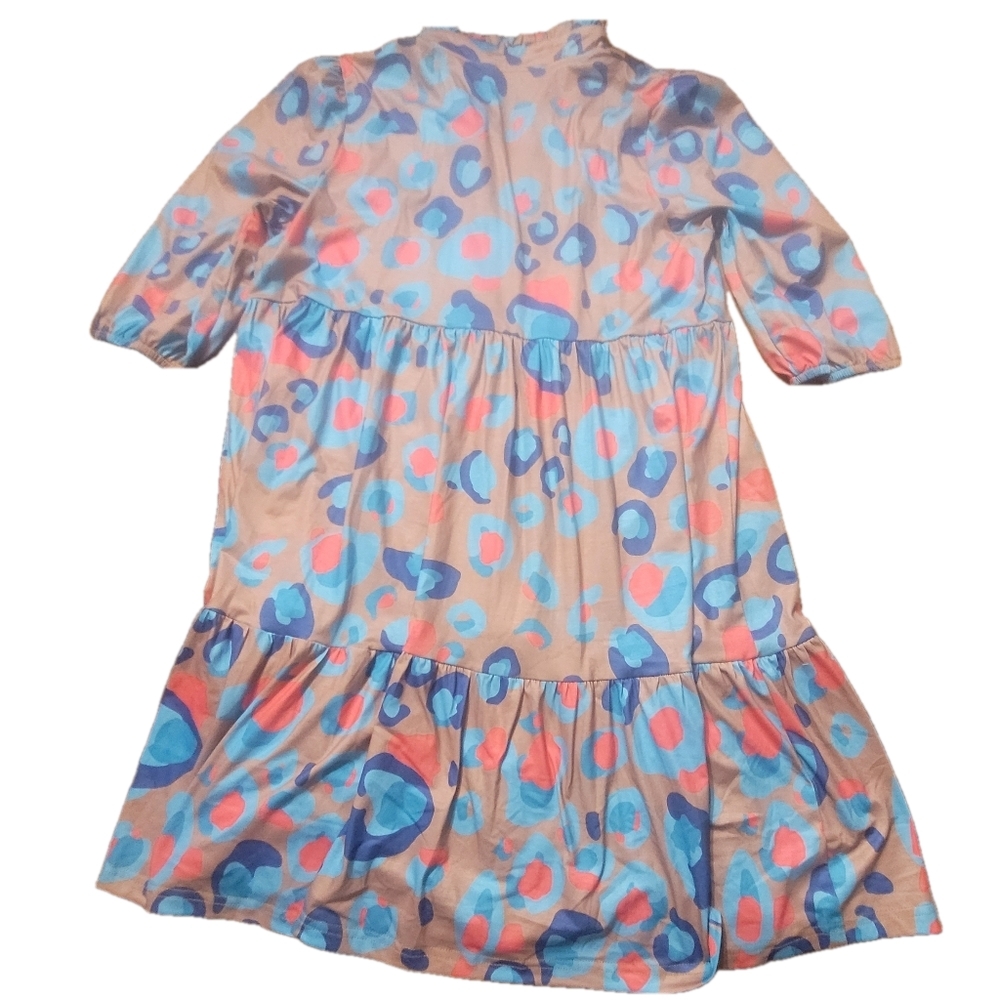 Colorfun Printed Tiered Dress - Large - Picture 7 of 7